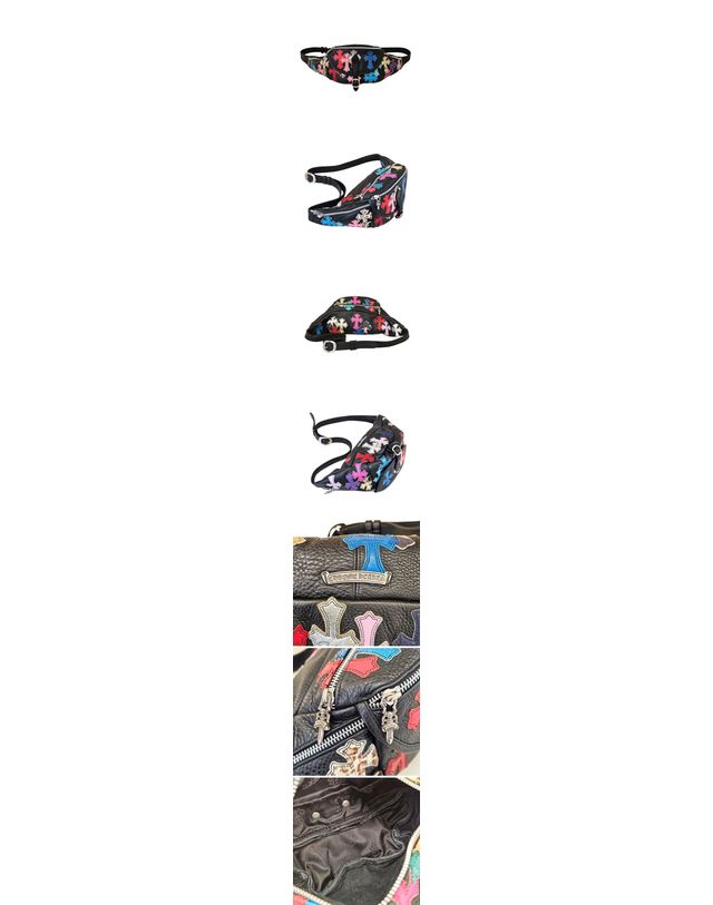 크롬 하츠 [중고명품] [중고명품] 크롬하츠 중고 멀티패치 힙색 블랙 156003724 착용컷