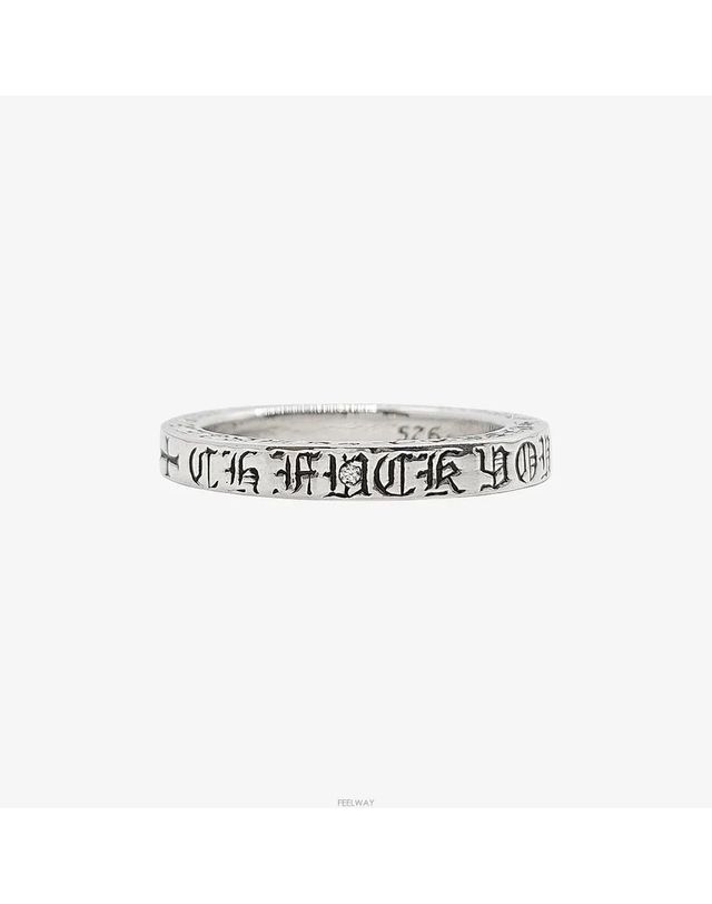 크롬 하츠 [중고명품] 크롬하츠 중고 스페이스 크로스 링 애프터 다이아 1P 3MM 19호 BRVCZ7C6 161554393 착용컷
