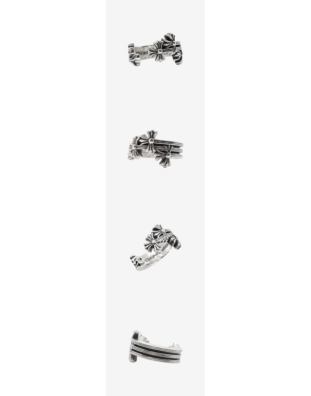 크롬 하츠 [중고명품] 크롬하츠 중고 3CH 세메터리 오픈 링 실버 EEVNE9JT 161554531 착용컷