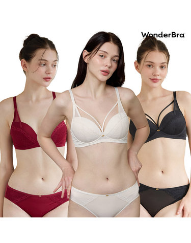 [Wonderbra] 하트핏 노와이어 브라팬티 세트