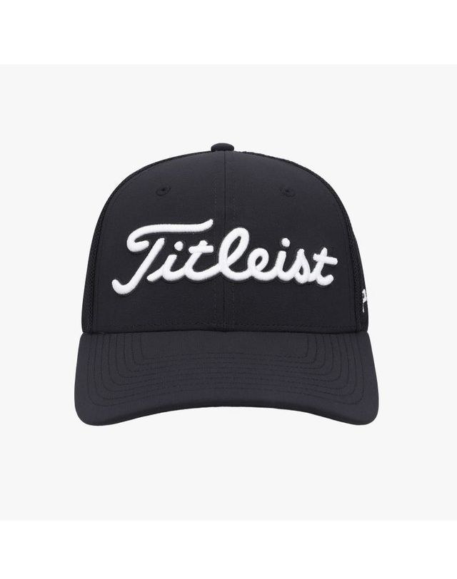 타이틀리스트 [명품] 타이틀리스트 투어 퍼포먼스 메시 골프 모자 블랙 157969534 착용컷