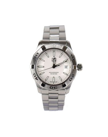 [중고명품] 태그호이어 아쿠아레이서 300M 쿼츠 화이트 다이얼 40mm 157205439