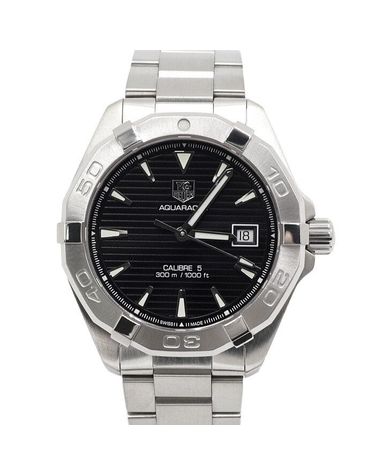 [중고명품] 태그호이어 아쿠아레이서 41MM 블랙 다이얼 스틸 오토매틱 시계 161271993