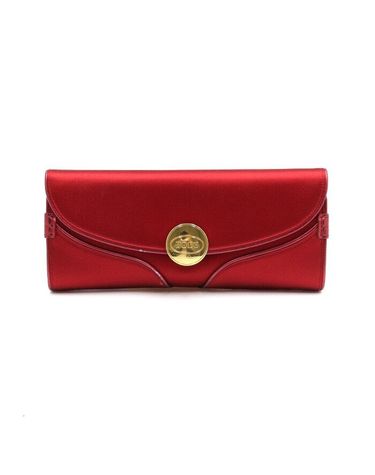 [중고명품] 토즈 금장로고 버튼 레드 플랩 이브닝 클러치백 가로 27cm 세로 12cm 폭 3cm 152892812