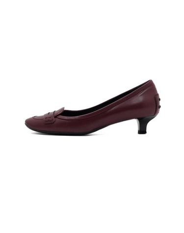 [중고명품] 토즈 버건디 레더 펌프스 여성 구두 사이즈 220mm 156957994