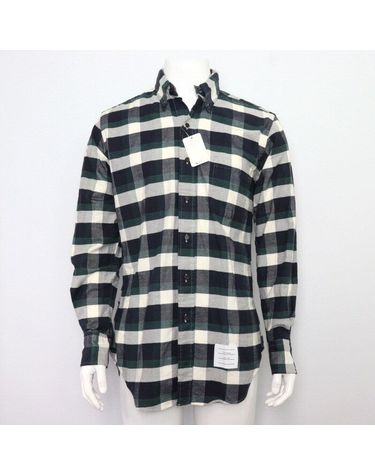 [중고명품] 톰브라운 코튼 체크 남성 셔츠 총 길이 84CM 152898754
