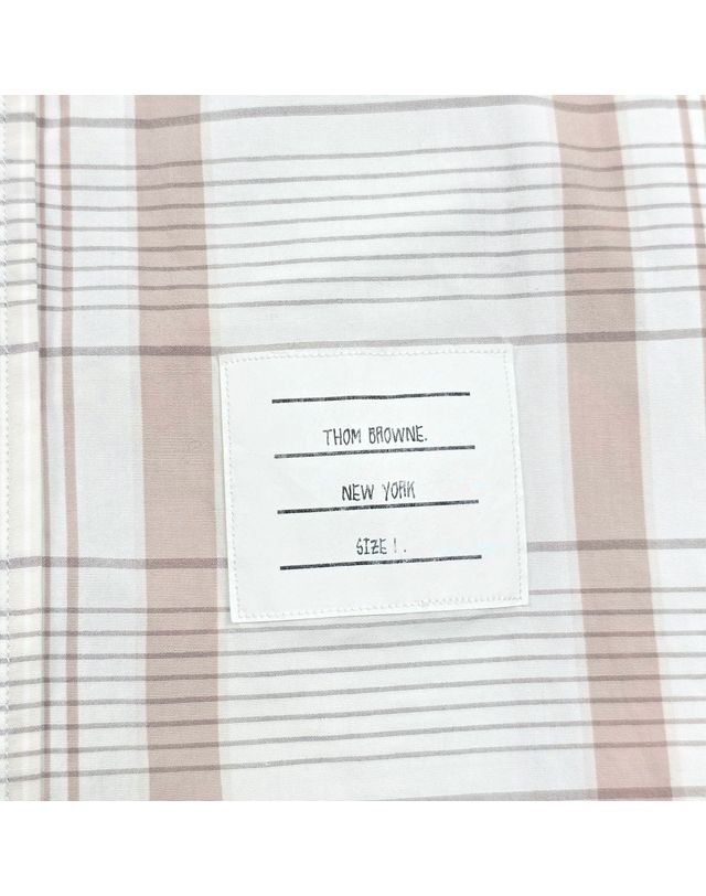 톰브라운 [중고명품] [중고명품] 톰브라운 히든삼선 체크셔츠 사이즈 1 148397286 착용컷