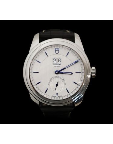 [중고명품] 튜더 글래머 더블 데이트 가죽밴드 42MM 시계 147635456