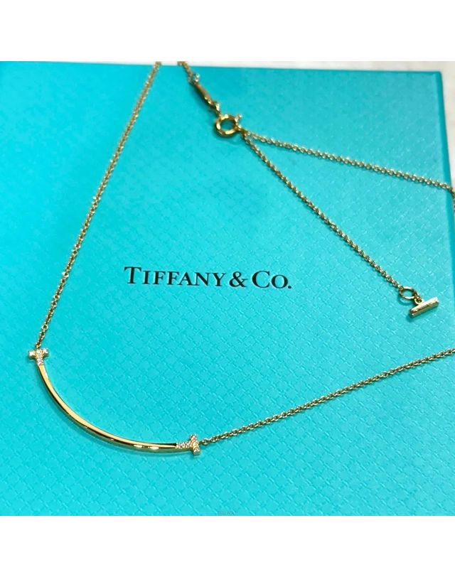 티파니 앤코 [중고명품] [중고명품] 티파니앤코 YG 스마일 스몰 다이아 목걸이 161108061 착용컷