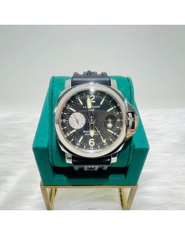 [중고명품] 파네라이 루미노르 GMT 오토매틱 블랙 다이얼 남성 시계 44mm 139249261