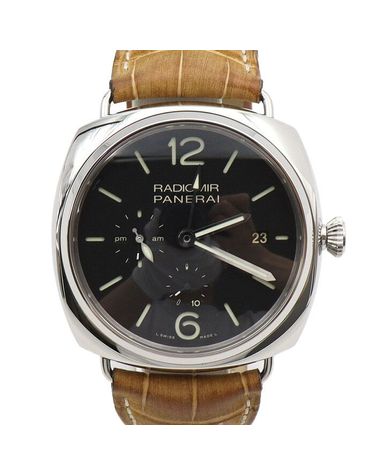 [중고명품] 파네라이 PAM00323 라디오미르 10Days GMT 오토매틱 47MM 가죽밴드 남성 시계 152888604