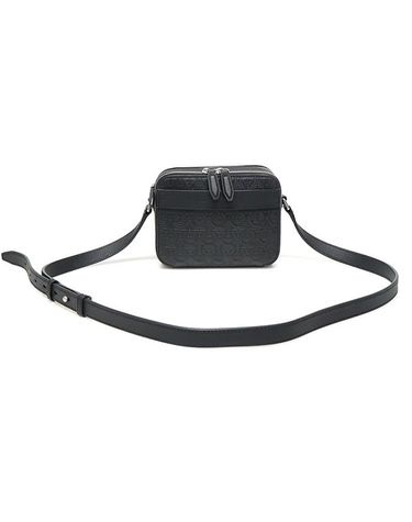 [중고명품] 페라가모 블랙 해머드 카프스킨 간치니 로고 크로스백 사이즈 17CM 154072213