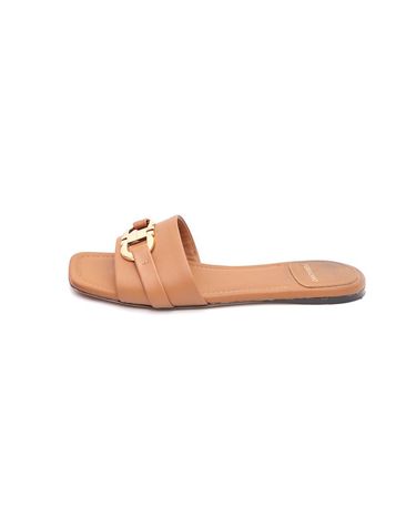 [중고명품] 페라가모 간치니 오너먼트 플랫 브라운 슬리퍼 사이즈 240mm 158538939