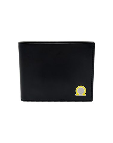 [중고명품] 페라가모 Ferragamo 66 9441 블랙 레더 간치니 로고 장식 반지갑 160964227