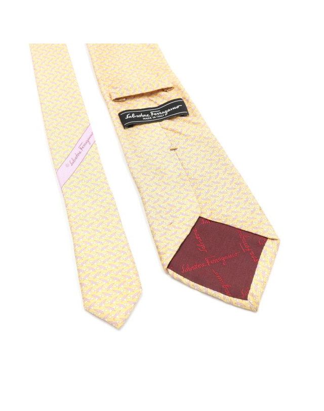 페라가모 [중고명품] [중고명품] 페라가모 오렌지 실크 남성 넥타이 가로 8.5cm 152898967 착용컷