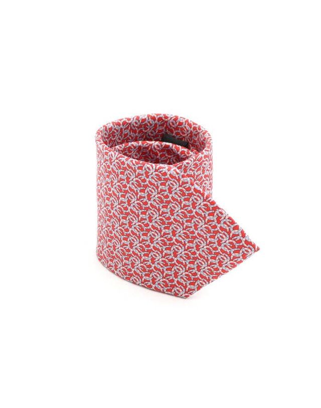 페라가모 [중고명품] [중고명품] 페라가모 레드 홀스슈 남성 넥타이 가로 9cm 152898962 착용컷