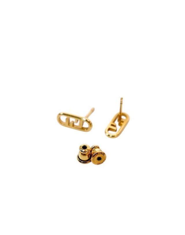 펜디 [중고명품] [중고명품] 펜디 골드 귀걸이 가로 0.5cm 높이 1.2cm 158409630 착용컷
