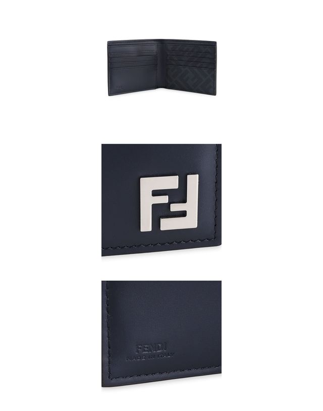 펜디 [명품] 펜디 남성 반지갑 로고 장식 2단 지갑 레더 캔버스 컴팩트 7M0356 AV86 F1USH 156792707 착용컷