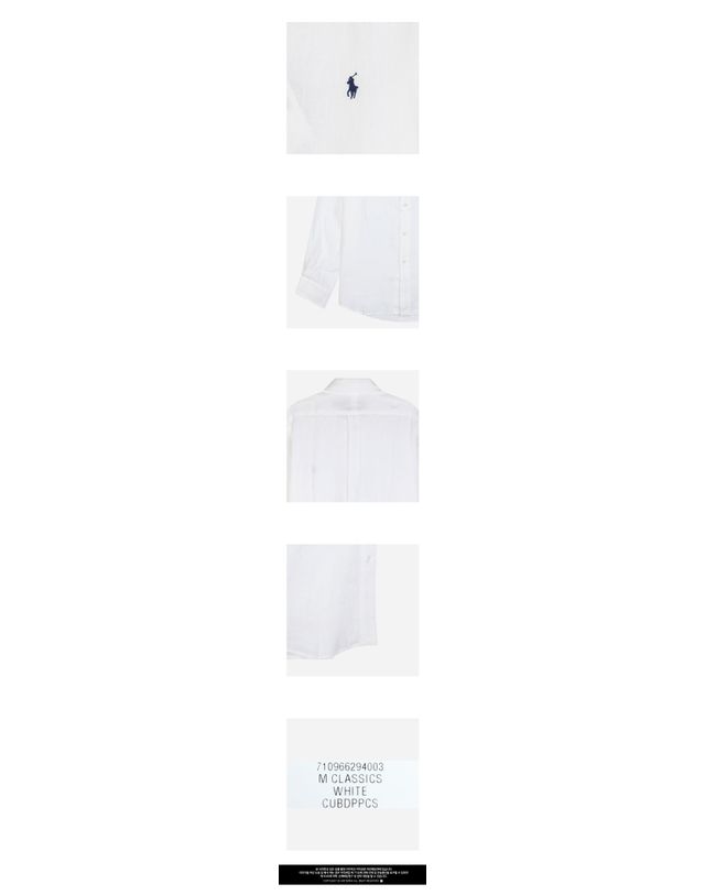 폴로 랄프로렌 [명품] 폴로랄프로렌 남성 포니 자수 커스텀핏 린넨 셔츠 화이트 710966294 003 136612576 착용컷