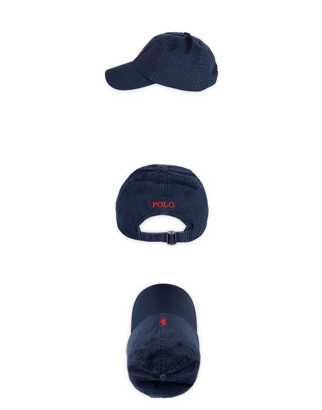 폴로 랄프로렌 [명품] 폴로랄프로렌 남성 야구모자 블루 159071339 착용컷