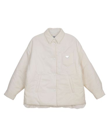 [중고명품] 프라다 리나일론 패디드 화이트 자켓 154153527