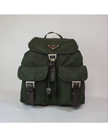 [중고명품] 프라다 카키 스몰 백팩 사이즈 23cm 154135465