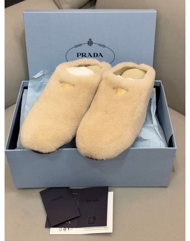 [중고명품] 프라다 털 셔링 뮬 사이즈 37 163083021