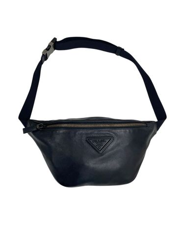 프라다 [중고명품] 프라다 레더 삼각로고 벨트백 힙색 크로스백 163184941