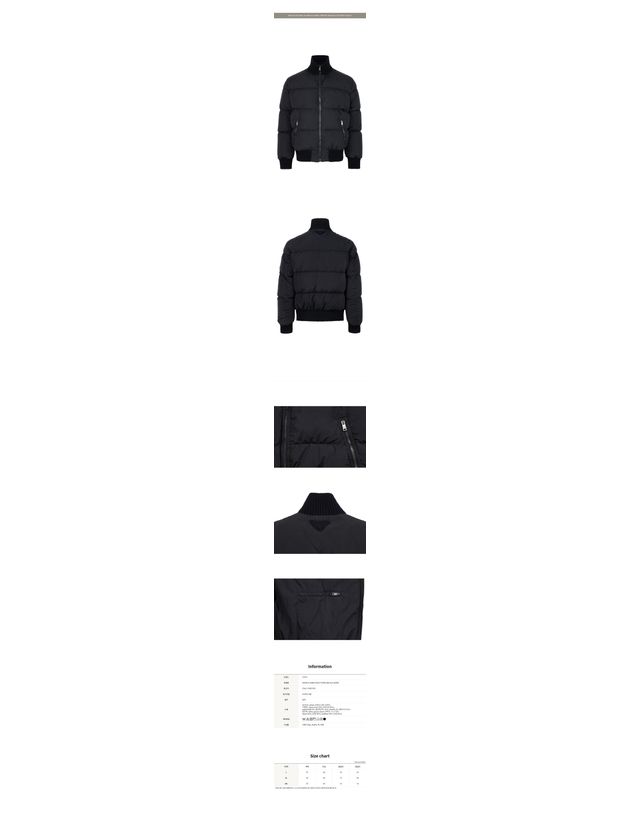 프라다 [명품] 프라다 블랙 미디엄 웨이트 구스 다운 자켓 SGD033 18NN F0002 156794693 착용컷