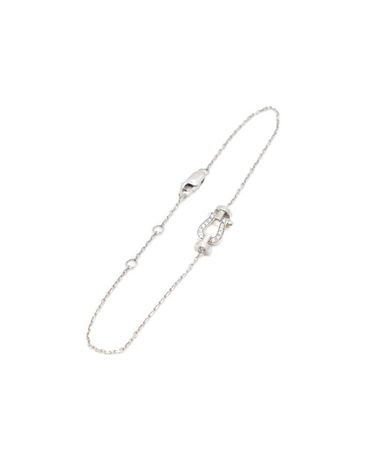 [중고명품] 프레드 18K 화이트 골드 포스텐 스몰 여성 브레이슬릿 팔찌 사이즈 17cm 160536845