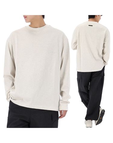 [명품] 피어오브갓 로고 엠브로이더드 롱 슬리브 티셔츠 헤더 오트 125HO2542 02F 150633510