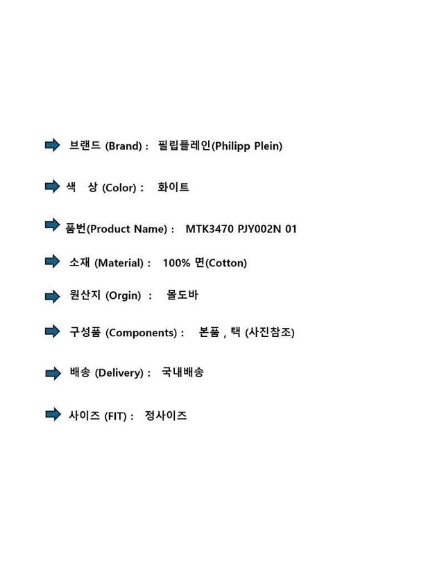 필립플레인 [명품] 필립플레인 로고 화이트 반팔 티셔츠 156915150 착용컷