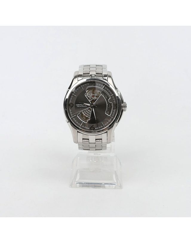 해밀턴 [중고명품] [중고명품] 해밀턴 40MM 재즈마스터 오픈 하트 오토매틱 메탈 남성 시계 162374856 착용컷