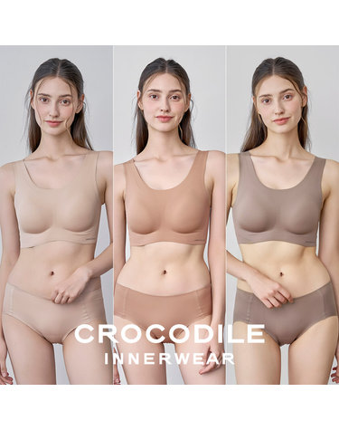 [크로커다일] 소프트 나일론모달 패드일체형 U넥 브라+팬티 6종세트 CDW5O141516_T