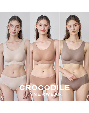 [크로커다일] 소프트 나일론모달 패드일체형 U넥 브라+팬티 6종세트 CDW5O131516_T