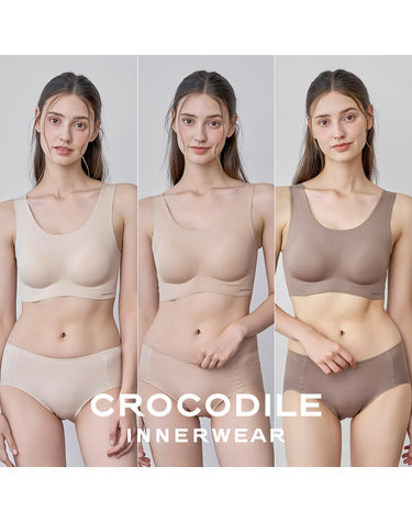 [크로커다일] 소프트 나일론모달 패드일체형 U넥 브라+팬티 6종세트 CDW5O131416_T