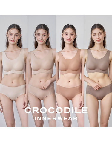 [크로커다일] 소프트 나일론모달 패드일체형 U넥 브라+팬티 8종세트 CDW5O13141516_T