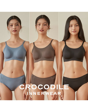 [크로커다일] 나일론모달 스트랩 패드일체형 브라+팬티 6종세트 CDW4O070809_T