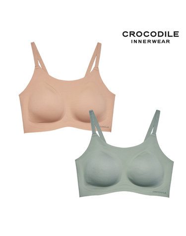 [크로커다일] 소프트 나일론모달 패드일체형 스트랩 브라2종 토프베이지 세이지카키 CDWBR5O1920