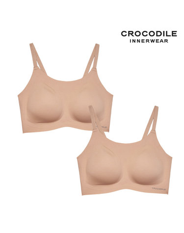 [크로커다일] 소프트 나일론모달 패드일체형 스트랩 브라2종 토프베이지 CDWBR5O19_2