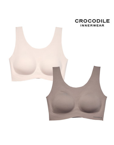 [크로커다일] 소프트 나일론모달 패드일체형 U넥 브라2종 소프트오트 모카무스 CDWBR5O1316