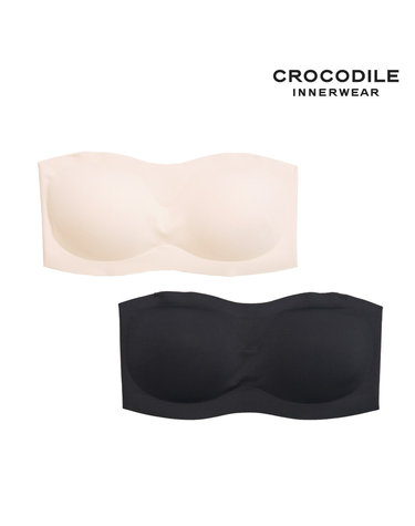 [크로커다일] 퓨징 오프숄더 브라2종 라이트베이지 블랙 CDWBR5N2526