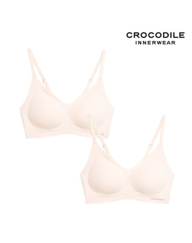 [크로커다일] 소프트 쿨인견 쉘론 패드분리 후크형 브라2종 베이지 CDWBR5N18_2