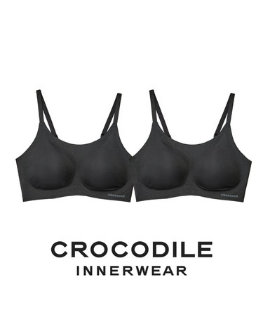 [크로커다일] 소프트핏 쉘론 스트랩 패드일체형 브라2종 블랙 CDWBR5M12_2
