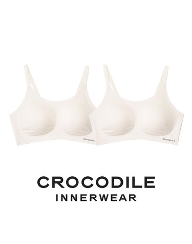 [크로커다일] 소프트핏 쉘론 스트랩 패드일체형 브라2종 오트밀 CDWBR5M09_2