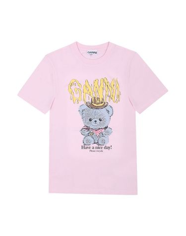[명품] 가니 여성 카우보이 베어 티셔츠 초크 핑크 A1050074 868 151510255