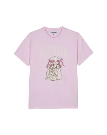 [명품] 가니 핑크 푸들 그래픽 반팔 티셔츠 A1050062 868 150481767