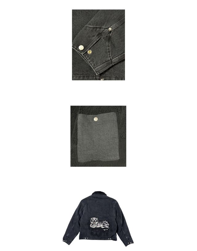 겐조 [명품] 겐조 해피 타이거 데님 자켓 FF65DB1056C4 BT 153601568 착용컷