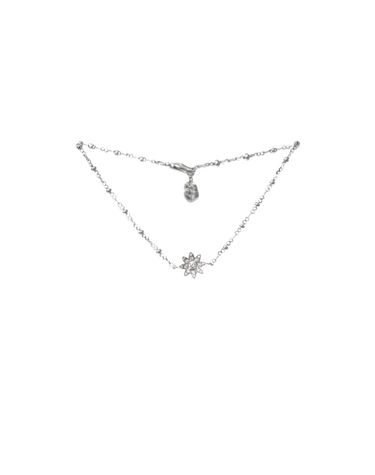 [중고명품] 구찌 화이트골드 플로라 다이아 체인 팔찌 사이즈 1cm x 0.9cm x 17cm 154166748