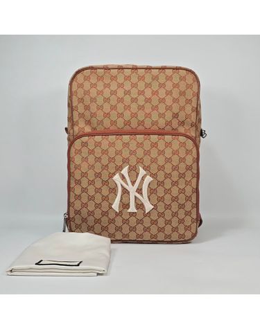 [중고명품] 구찌 x MLB GG 로고 자카드 백팩 사이즈 39 x 28 x 12cm 154770752